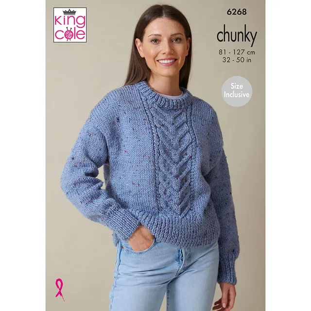 king-cole-6268-slipover-sweater-strickanleitung-dk image 1