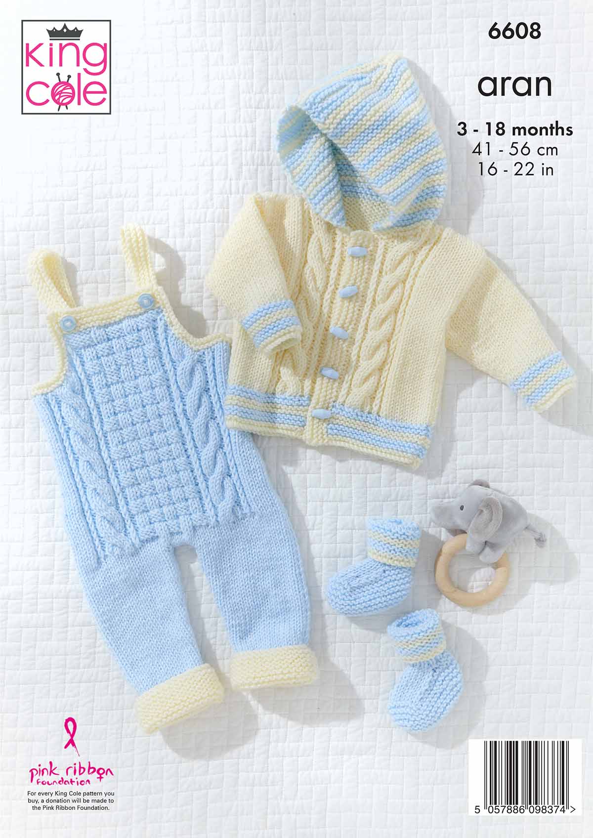 king-cole-6608-strickanleitung-baby-set-cherished-aran image 2
