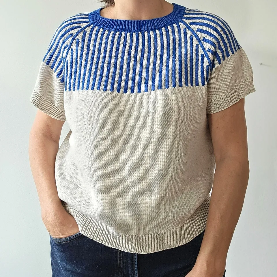 hobbii-anleitungen-bl-linjer-t-shirt-xs-2xl-baumwolle image 1