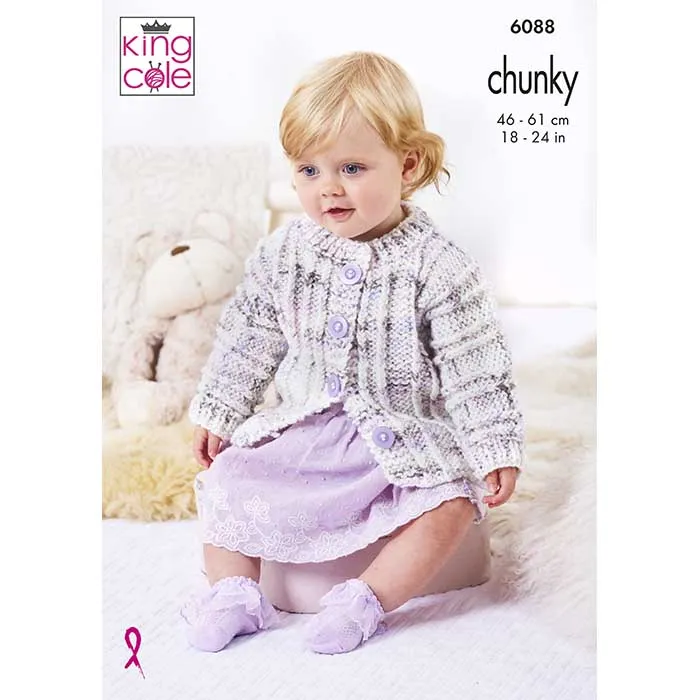 king-cole-6088-tops-cardigan-strickanleitung-bumble-chunky image 1