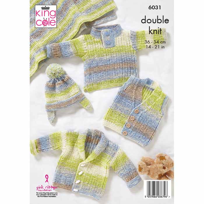king-cole-patterns-6031-strickanleitung-baby-set-cutie-pie-dk image 2
