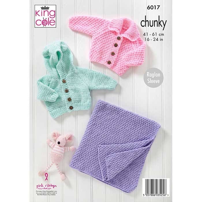 king-cole-6017-jacken-decke-strickanleitung-baby-chunky-kapuze image 2