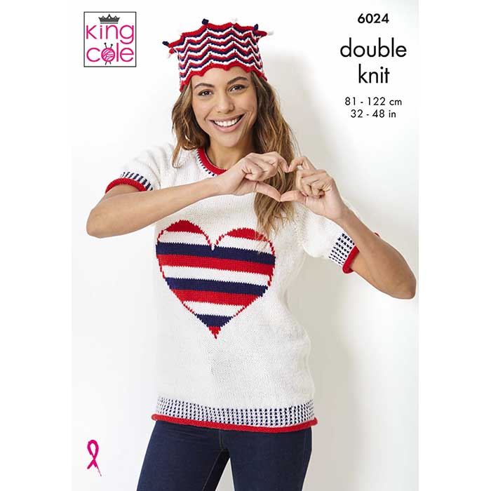 king-cole-6024-strickanleitung-pullover-top-krone-merino-dk image 1