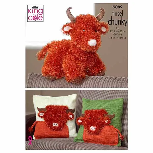 king-cole-9089-strickanleitung-kuh-kissenbez-ge-tinsel-chunky image 1