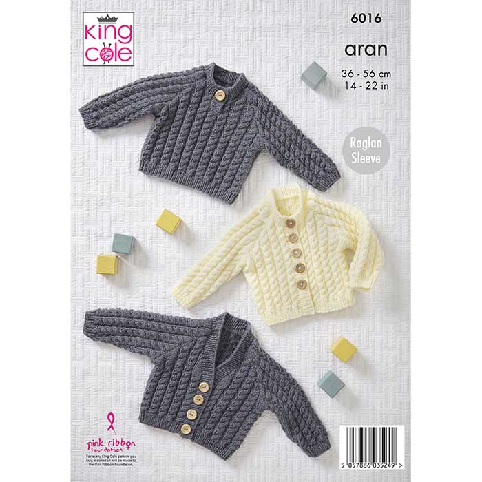 king-cole-6016-cardigans-strickanleitung-comfort-aran image 2
