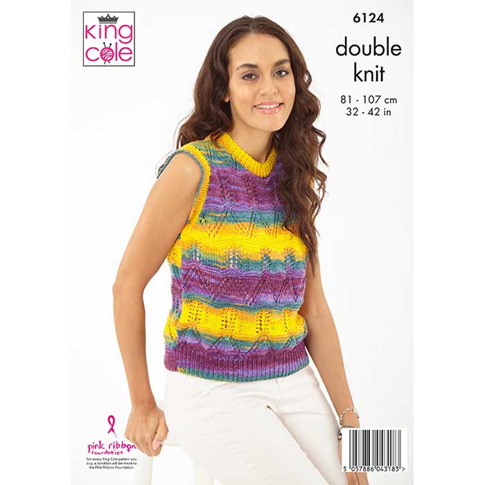 king-cole-6124-strickanleitung-top-weste-dk-sommer image 2