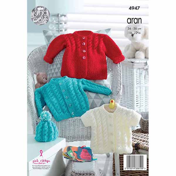 king-cole-4947-jacken-m-tzen-strickanleitung-comfort-aran image 2