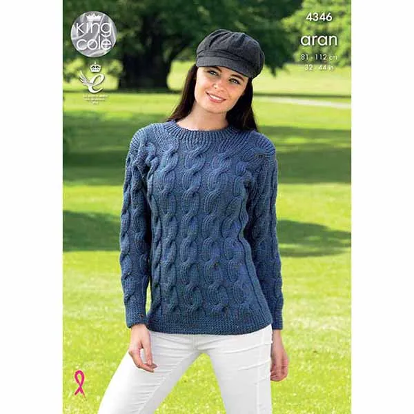 king-cole-4346-strickanleitung-pullover-jacke-fashion-aran image 1