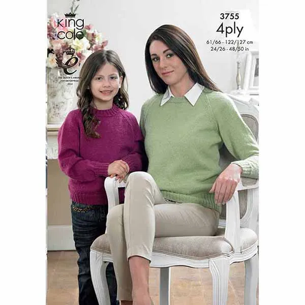 king-cole-3755-cardigan-strickanleitung-merino-4ply image 1