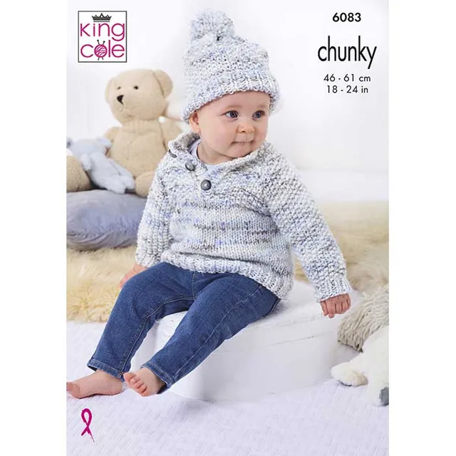 king-cole-6083-strickanleitung-jacke-pullover-m-tze-chunky image 1