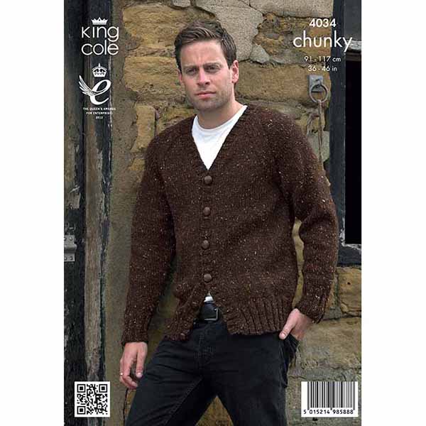 king-cole-4034-strickanleitung-pullover-strickjacke-tweed-chunky image 2