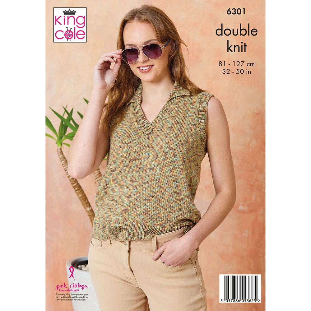 king-cole-6301-damen-tops-strickanleitung-cottonsoft-dk image 2