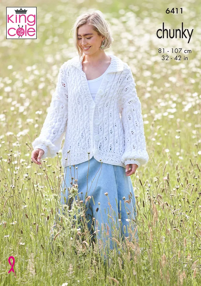 king-cole-6411-damen-strickanleitung-dalesway-chunky image 1