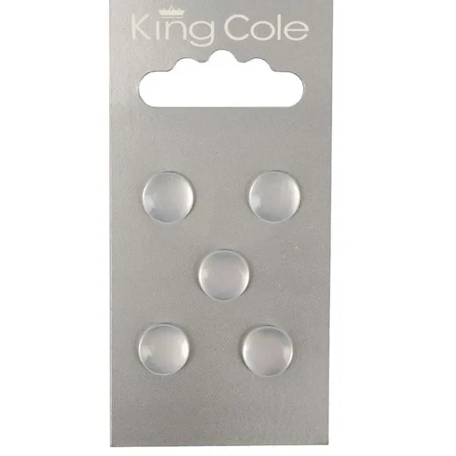 king-cole-haberdashery-knopf-transparent-klein-rund image 1