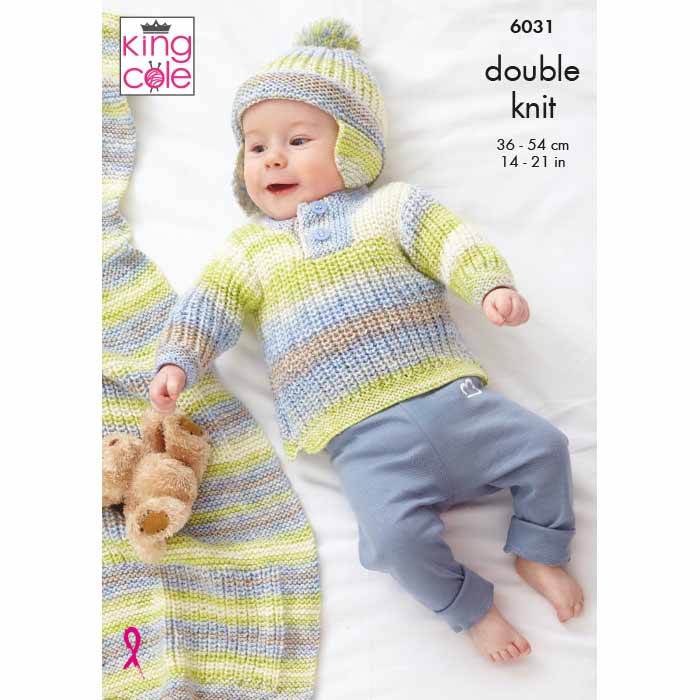 king-cole-patterns-6031-strickanleitung-baby-set-cutie-pie-dk image 1