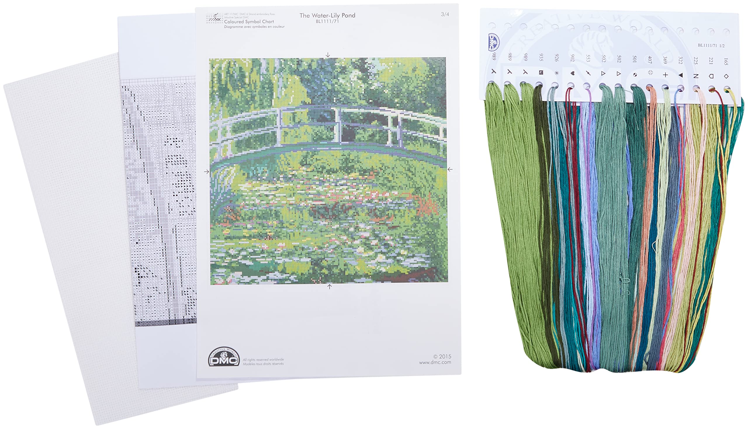 dmc-monet-teich-mit-wasserlilien-kreuzstich-set-30cm image 3