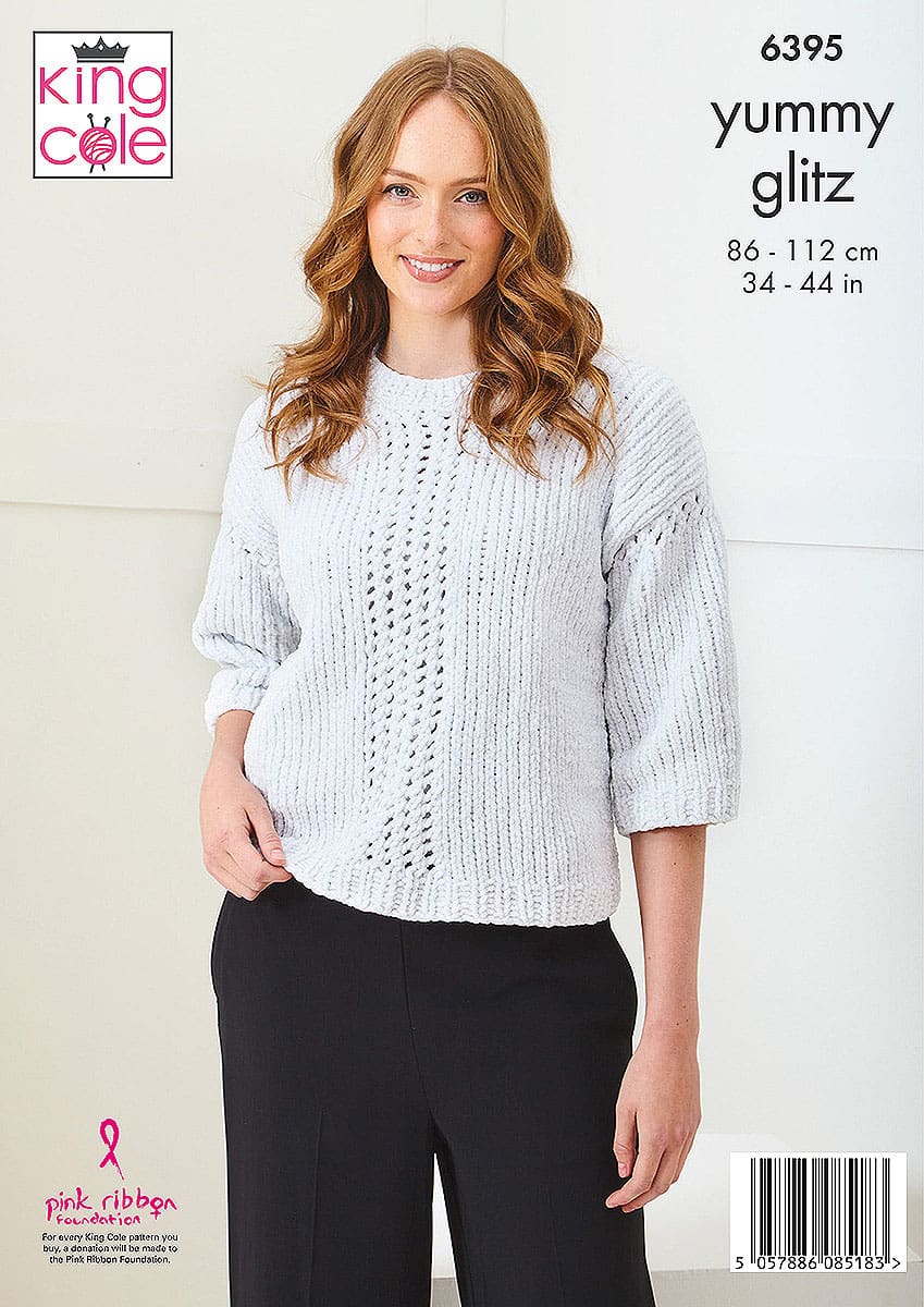king-cole-patterns-6395-strickanleitung-glitzer-top-dk image 2