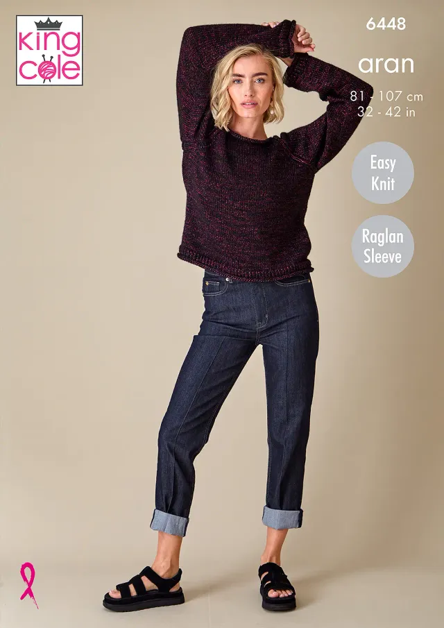 king-cole-6448-strickanleitung-pullover-firefly-aran image 1