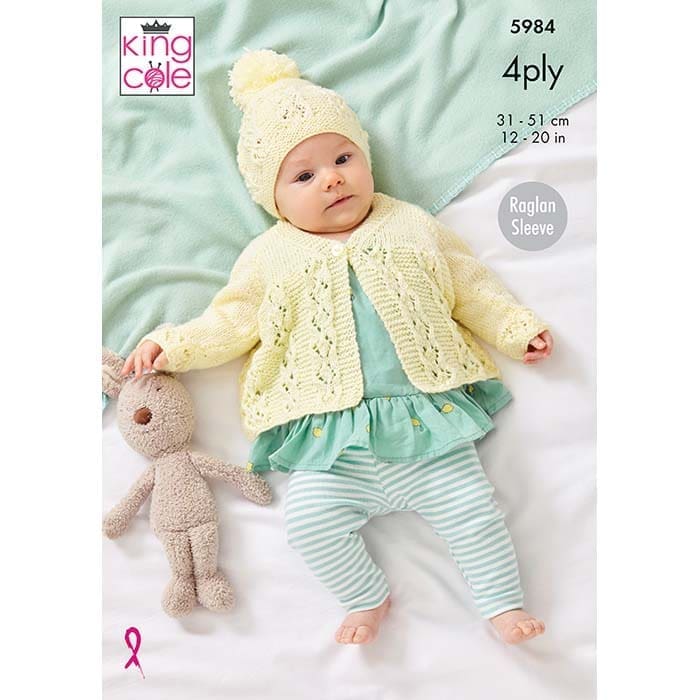 king-cole-patterns-5984-strickanleitung-babyset-cherished-4ply image 1