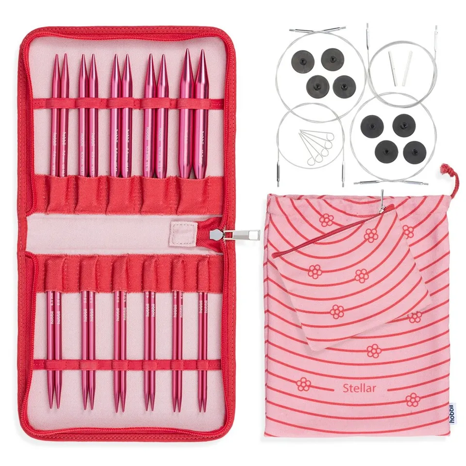 hobbii-stellar-rundstricknadel-set-deluxe-coral-3-5-12-mm image 1
