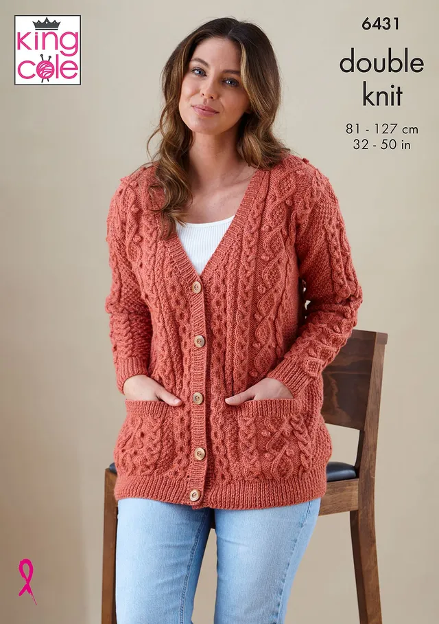 king-cole-patterns-6431-strickanleitung-damen-cardigan-merino-dk image 1