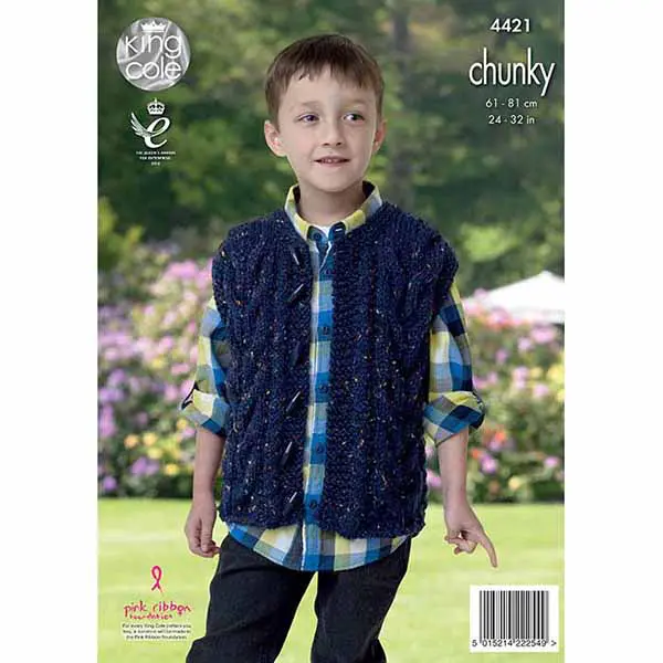 king-cole-patterns-4421-jacke-strickanleitung-chunky-tweed image 2