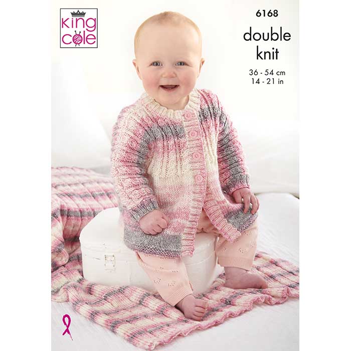 king-cole-6168-strickanleitung-jacke-decke-baby-dk image 1