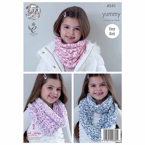 king-cole-4541-strickanleitung-snoods-yummy-wolle image 2