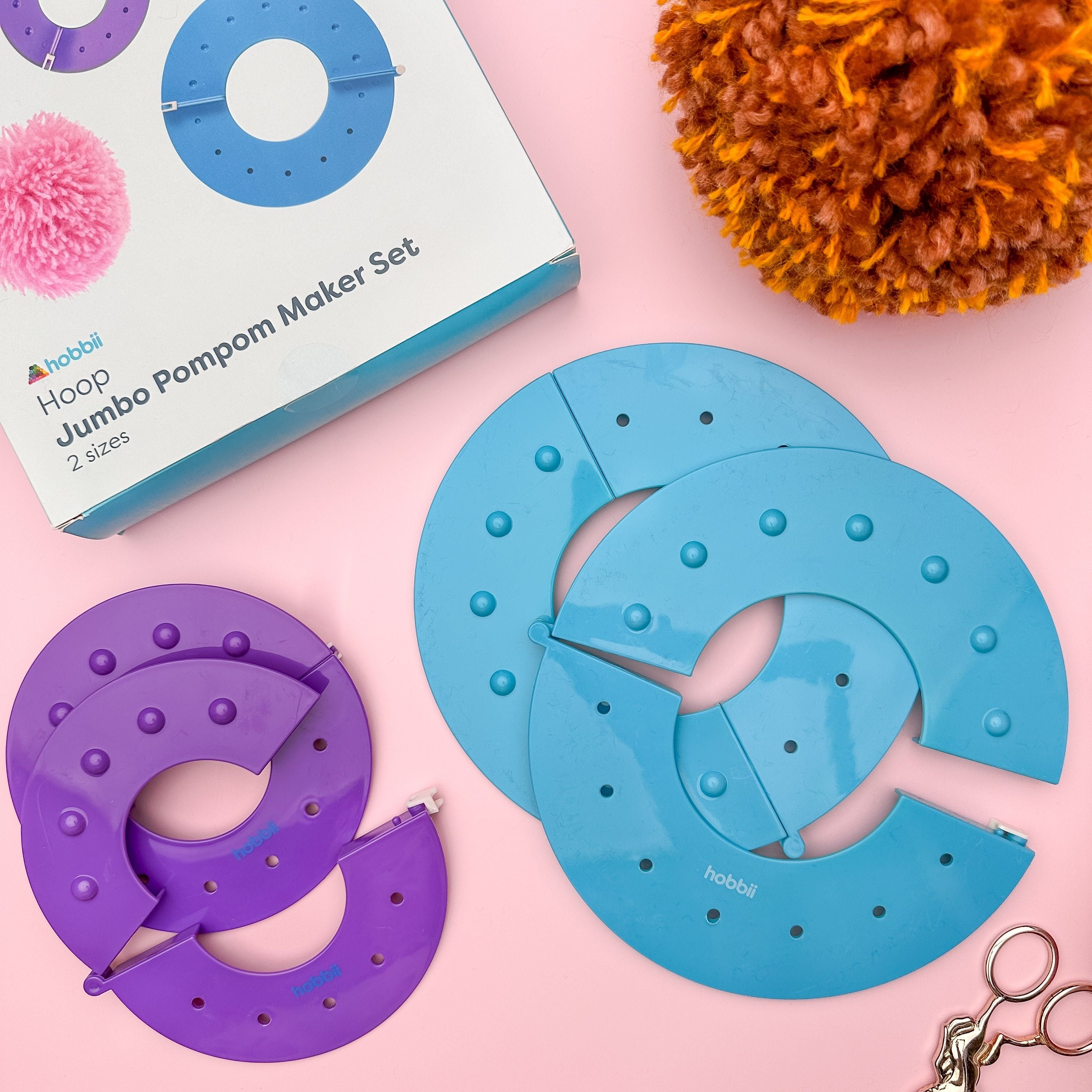hobbii-zubehoer-hoop-jumbo-pompon-maker-set-2-stk-14-20-cm image 2