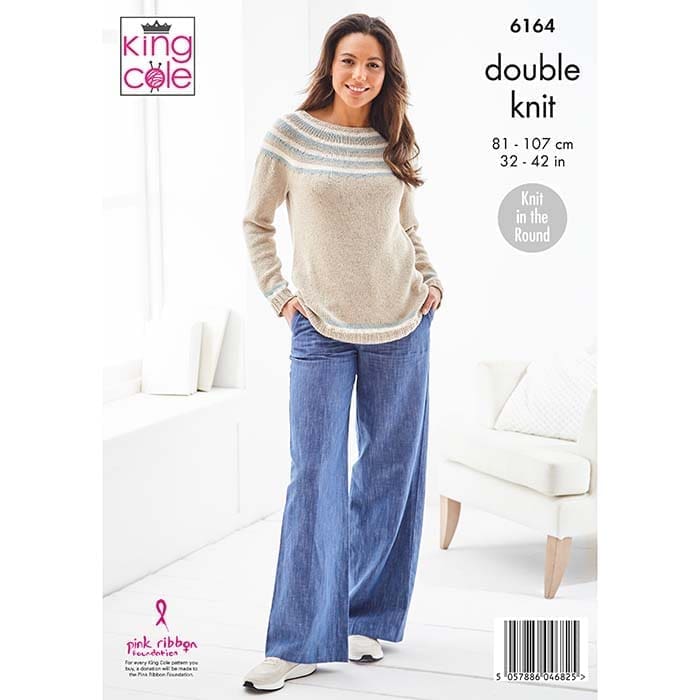 king-cole-6164-strickanleitung-rundstrick-pullover-finesse image 2