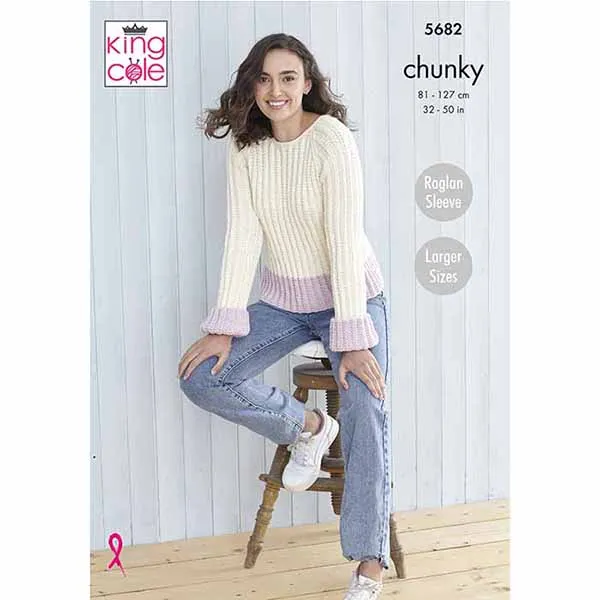 king-cole-5682-strickanleitung-pullover-cardigan-chunky image 1