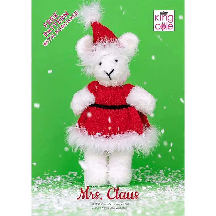 king-cole-patterns-mrs-claus-strickanleitung-truffle-glitz-dk-fur image 1