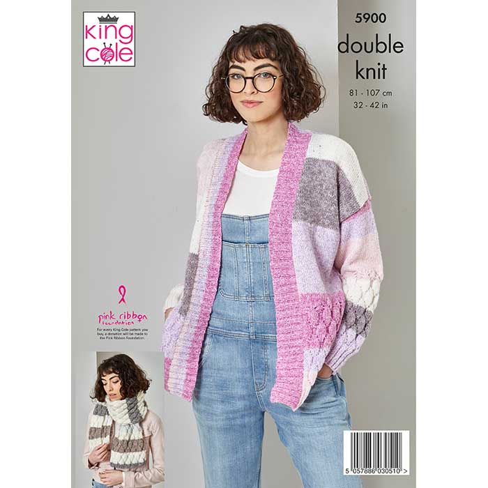 king-cole-patterns-5900-strickanleitung-pullover-schal-harvest-dk image 2