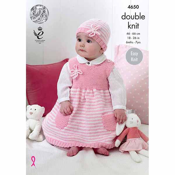 king-cole-4650-kleider-m-tzen-strickanleitung-cherished-dk image 1
