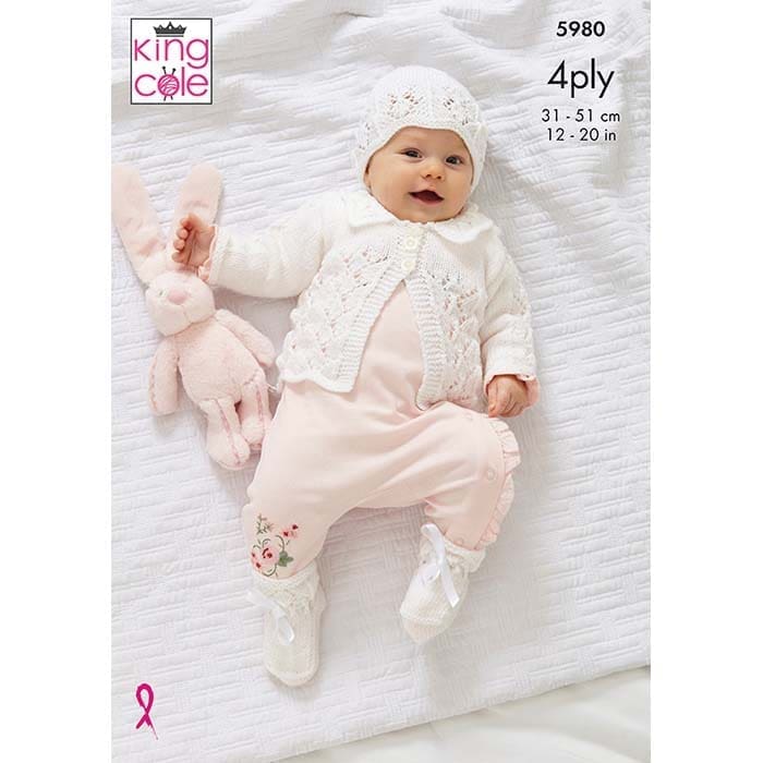 king-cole-patterns-5980-strickanleitung-babyset-cherished-4ply image 1