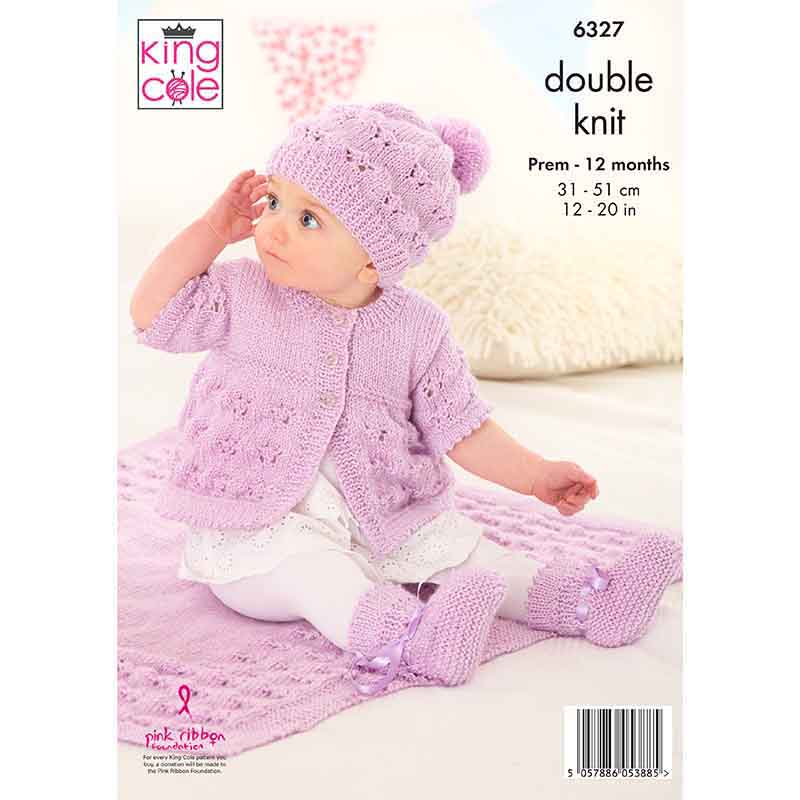 king-cole-6327-baby-strickanleitung-glitz-dk-jacke-decke image 2