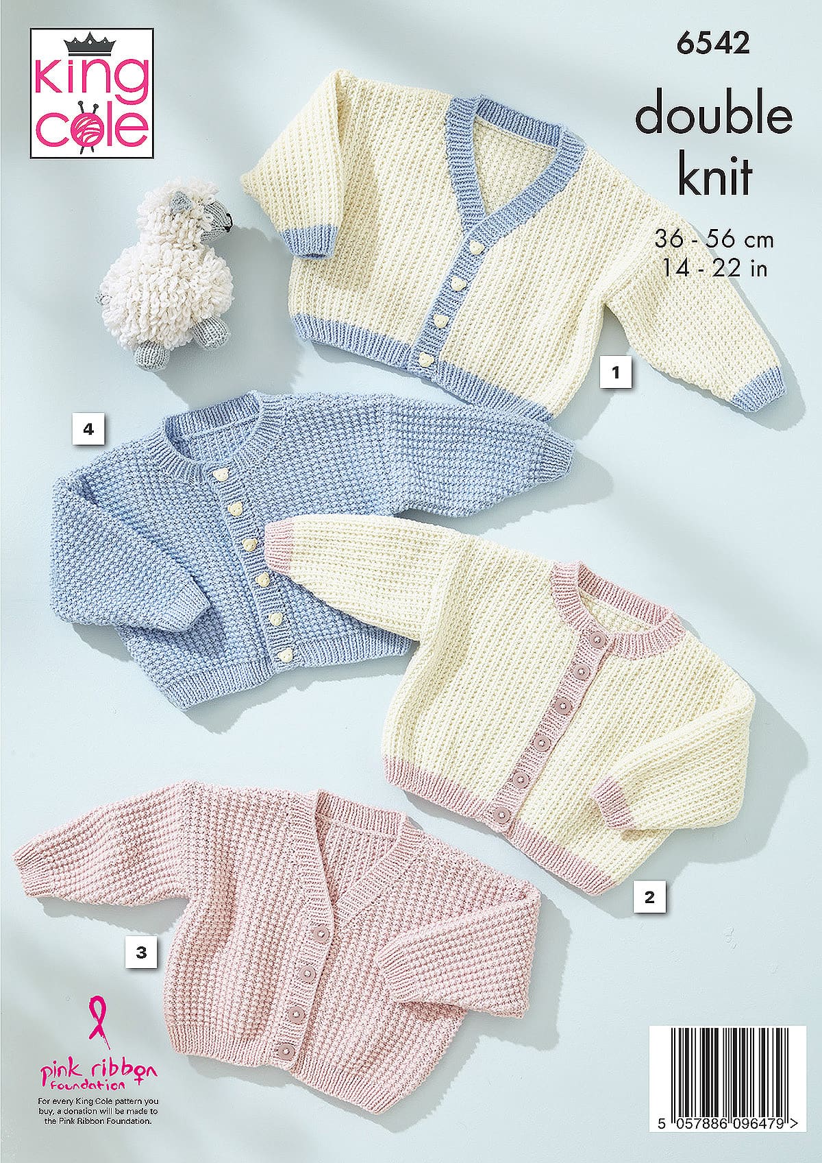 king-cole-6542-cardigan-strickanleitung-little-lamb-dk image 2