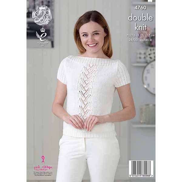 king-cole-patterns-4760-damenpullover-strickanleitung-glitz-dk image 2