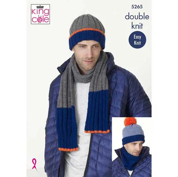 king-cole-5265-m-tze-schal-snood-strickanleitung-dk image 1