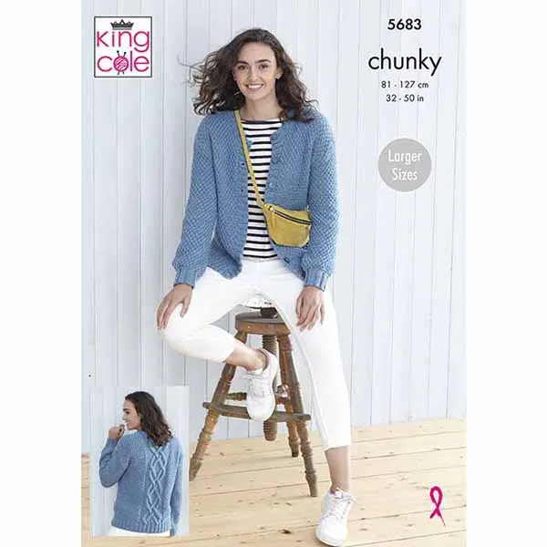 king-cole-patterns-5683-cardigan-strickanleitung-drifter-chunky image 1