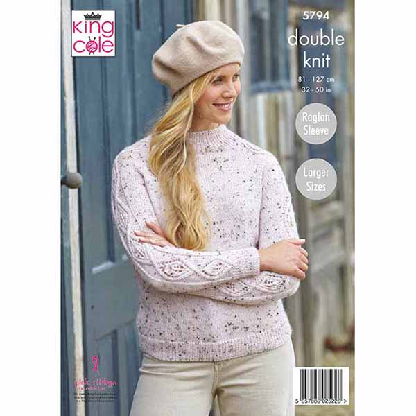 king-cole-5794-strickanleitung-pullover-homespun-dk image 2