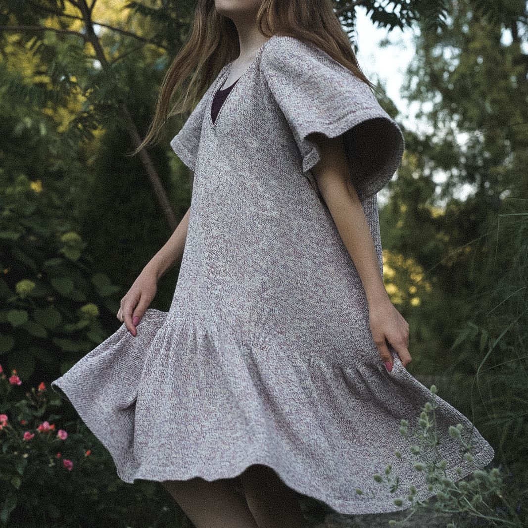 hobbii-mimosa-strickanleitung-kleid-pdf-xs-4xl-top-down image 1