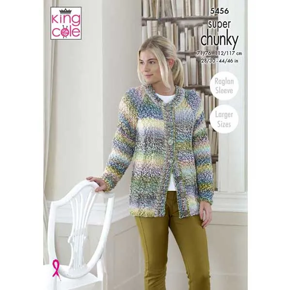 king-cole-patterns-5456-cardigan-set-strickanleitung-super-chunky image 1