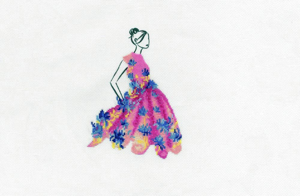 dmc-kreuzstichset-rosenbl-hte-kleid-mit-aida image 1