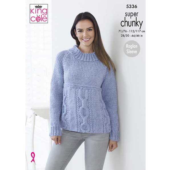 king-cole-5336-strickanleitung-pullover-cardigan-super-chunky image 1