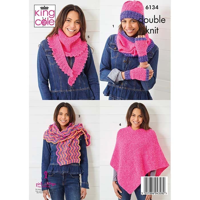 king-cole-6134-strickanleitung-accessoires-m-tze-schal-twirly-dk image 2