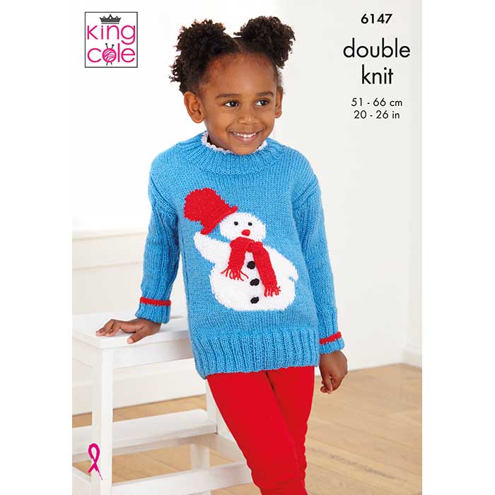 king-cole-patterns-6147-strickanleitung-schneemann-glitz-dk image 1