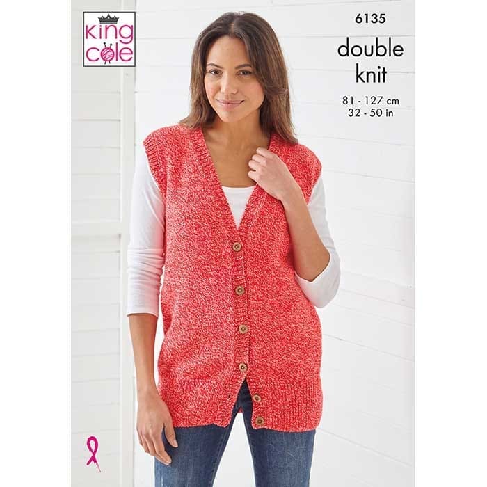 king-cole-6135-strickanleitung-weste-tunika-pricewise-twirly-dk image 1