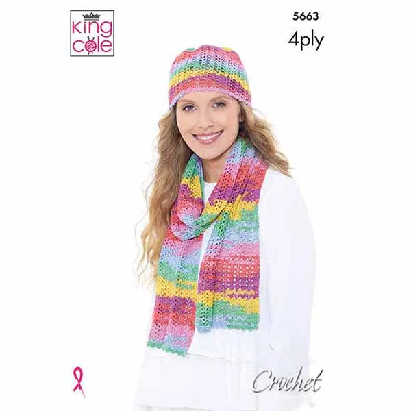 king-cole-patterns-5663-schal-m-tze-tuch-h-kelanleitung-4ply image 1