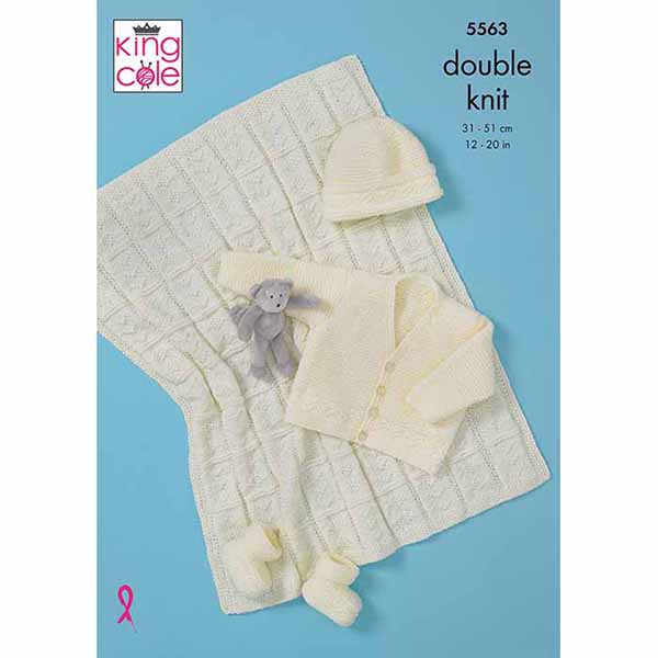 king-cole-patterns-5563-strickanleitung-baby-cardigan-decke-dk image 1